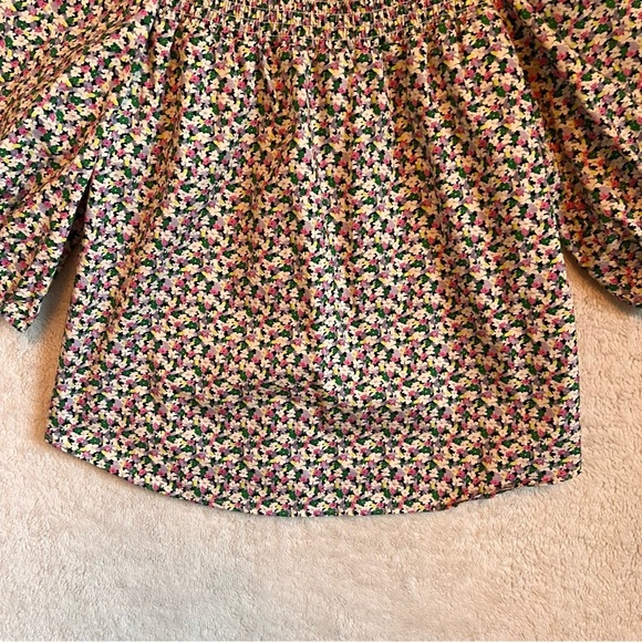 Cottagecore Ditsy Floral Puff Sleeve Smocked Square Neckline Blouse Sm. Tradwife - Picture 5 of 11